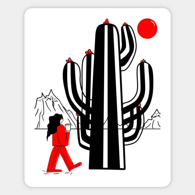 Fugitive cactus Magnet by MeowLeenhome